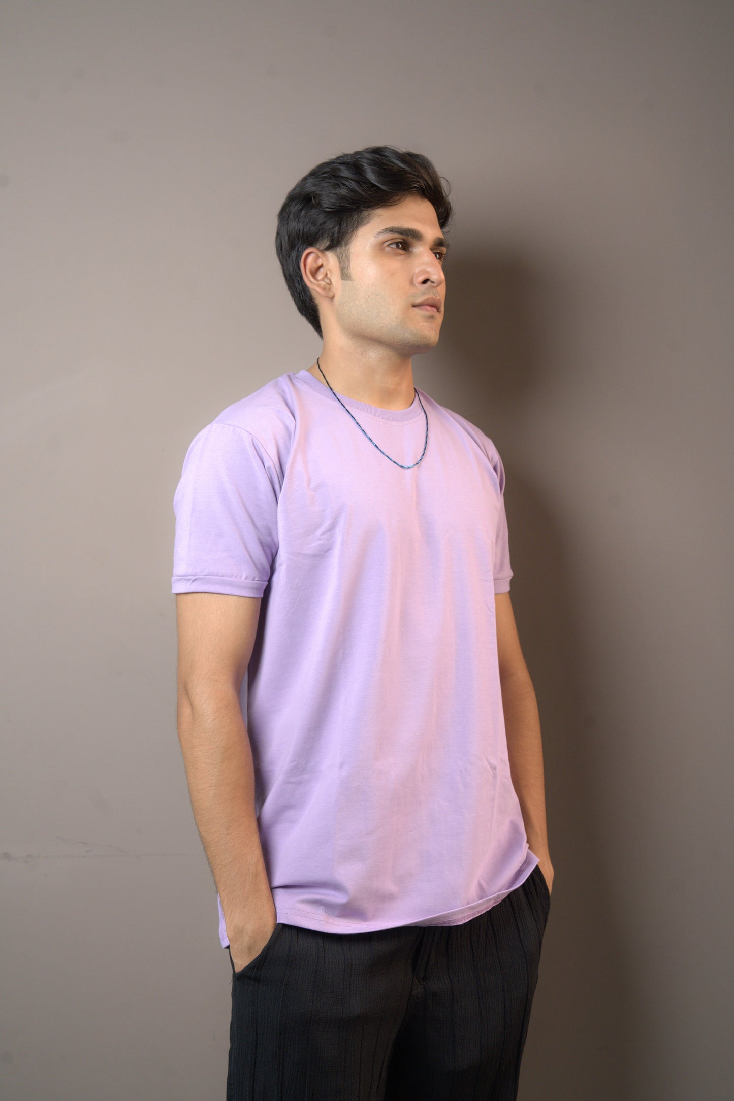 Lavender Pure Cotton Plain Tshirt