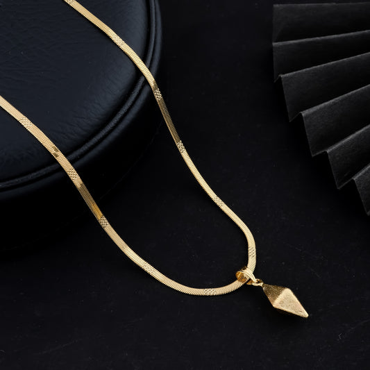 Golden Prism Pendant Necklace