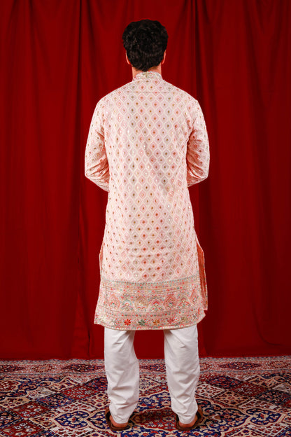 Heavy Embroidered Sequance Mirror Kurta