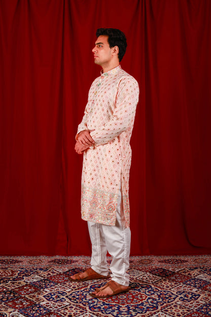 Heavy Embroidered Sequance Mirror Kurta