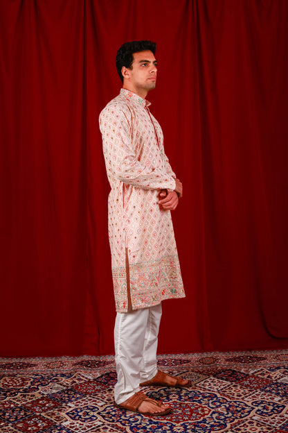 Heavy Embroidered Sequance Mirror Kurta